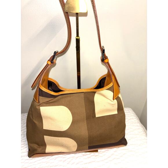 Bally Tan Tri Color Monogram Hobo - Picture 1 of 6